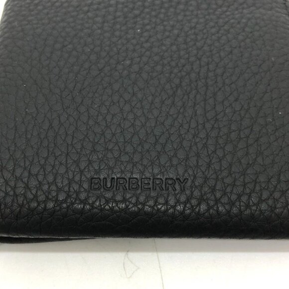 BURBERRY 8043377 logo Wallet Saif Folded wallet Leather Black - Picture 3 of 16